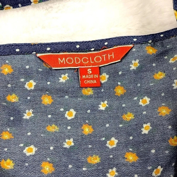 Modcloth Floral Print Prairie Dress Size Small - Picture 5 of 14